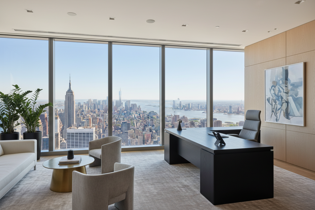 ceo office looking into new york